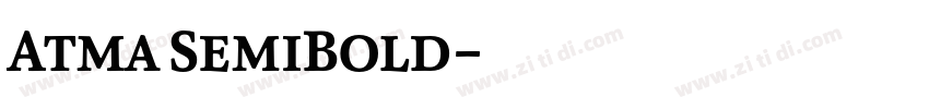 Atma SemiBold字体转换 Atma SemiBold字体转换